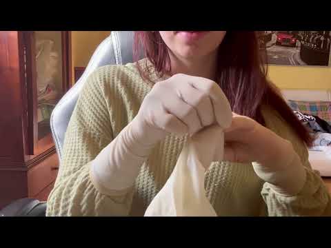 ASMR latex surgical gloves unboxing (part 1) ❤️