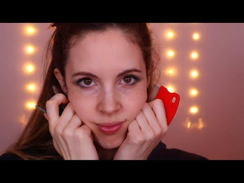 ASMR Chaotic Unpredictable Scalp Check, Nails, Eye Test, Doing Your Hair etc - Personal Attention