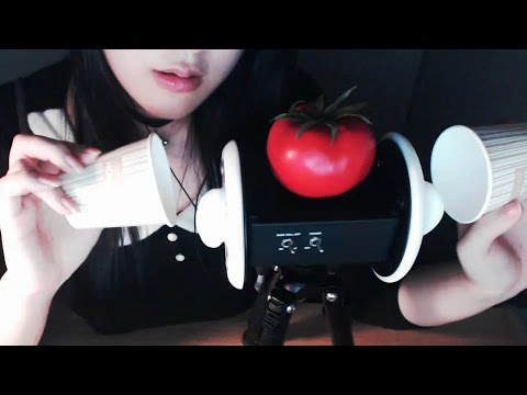[English ASMR] tickle tickle, om nom nom trigger words and cups ear cupping with various object
