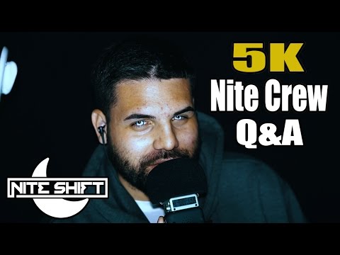 ASMR 5K Nite Crew Members Q&A (Male Whispering)