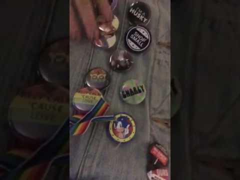 ASMR jean jacket with buttons and patches