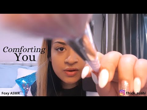 ASMR Comforting You With Face Brushing | Face Touching | Whispering | Mic Scratching