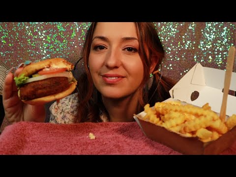 Yemek ASMR 🍔 SHAKE SHACK Hamburger & Patates Kızartma | MUKBANG Türkçe