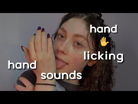 ASMR | hand licking and kisses with WET mouth sounds and hand sounds (hand movements)
