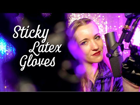 Sticky Latex Gloves to Melt Your Brain!! Oddly satisfying!