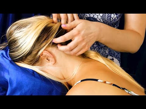 ASMR 😍 Rebecca gets Pampered, Relaxing Scalp Massage with Scratching, Soft Whispering & Hair Play 💕