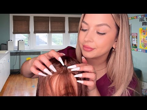 ASMR School Nurse checks your hair for Lice! (ur infested again but she has a new technique😉)