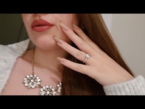 Showing you my long natural nail | ASMR nail tapping and hand sound