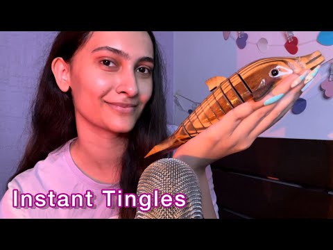 ASMR Tapping and Scratching on Wooden (Dolphin) Trigger | ASMR For People Who Lost Their Tingles ✨