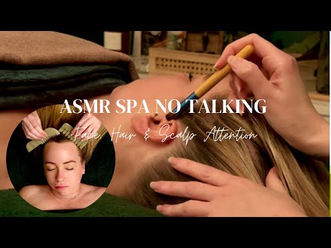Real Person ASMR Face, Neck, Scalp & Hair Attention | Scalp Scaling, Jade Combs & Facial No Talking