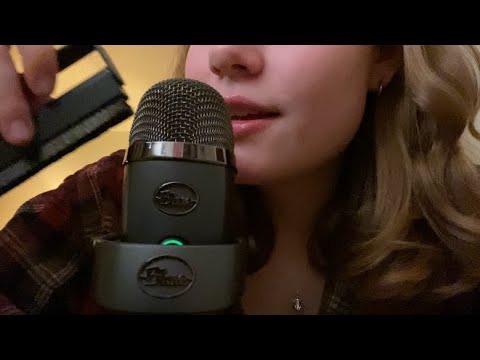 ASMR brush sounds 💕 mascara + mic brushing