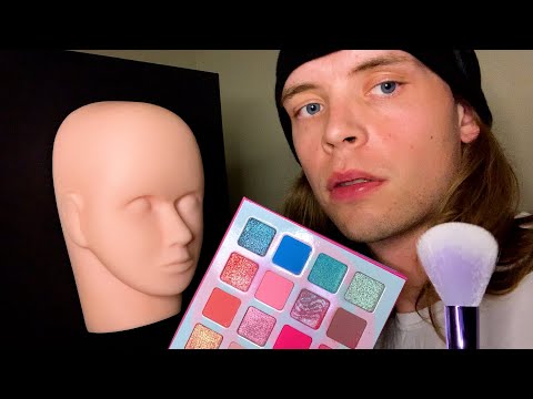 ASMR DOING YOUR MAKEUP 👄 (personal attention, ear to ear, whispering, mannequin, roleplay)