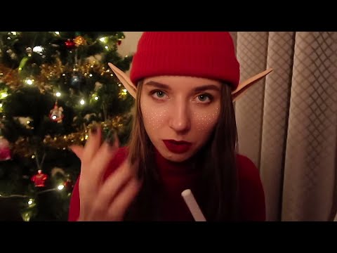 ASMR ELF TAKES CARE OF YOU. EAR MEASURING, MAKE UP, CLOSE UP ATTENTION. WHIPSER.