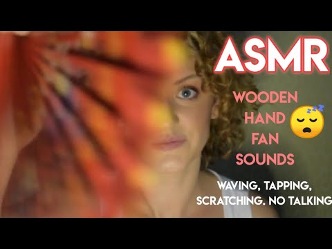 ASMR : wooden hand fan , tapping, scratching, woodsounds (no talking )