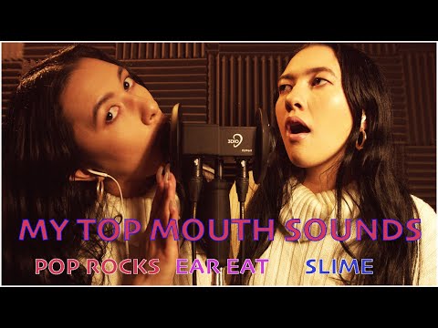 Muna ASMR 💋 10 of My Favorite Stimulating Mouth Triggers : Slime : Pop Rocks : Nails : Tongue/Mouth