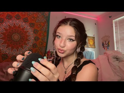TRYING ASMR WITH ACRYLIC NAILS