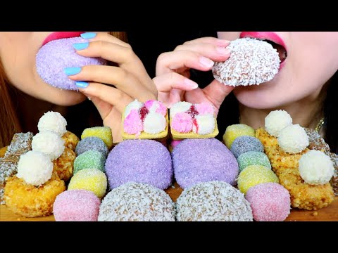 ASMR CHOCOLATE MARSHMALLOW CAKES, DONUTS, RICE CAKES, COCONUT CHOCOLATES 리얼사운드 먹방 | Kim&Liz ASMR