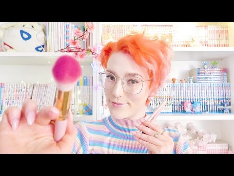 [ASMR] Personal Attention Doing Your Makeup For Work (Japanese & Korean Makeup) Brushing Sounds 🎀