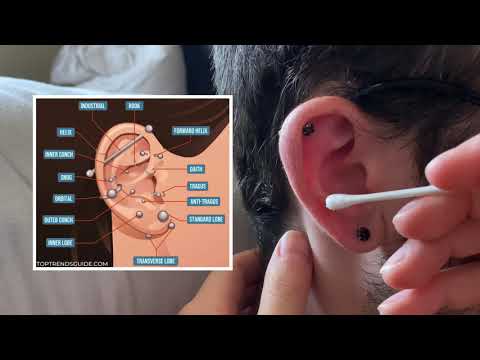 ASMR showing you the different types of ear piercings + mouth sounds (türkçe altyazılı)