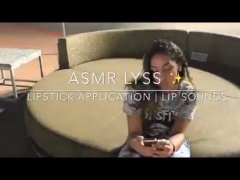 ASMR | LIPSTICK APPLICATION | LIP SOUNDS | ASMR LYSS ✨