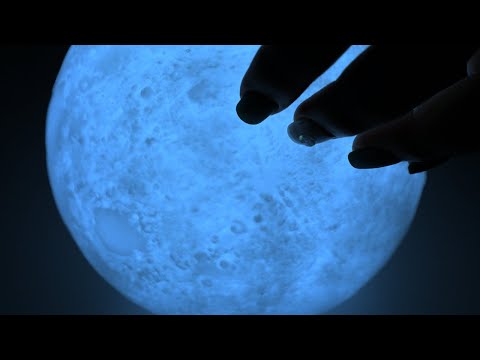 ASMR | Tapping and Scratching Moon Lamp for Relaxation and Headache Relief - No Talking