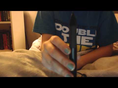 Drawing on you with tablet pen ASMR plus follow the pen and camera touching!