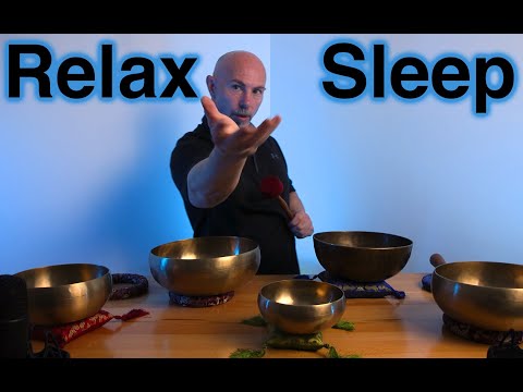 Relaxation Breath Work - Healing Sleep ASMR - Tibetan Singing Bowls