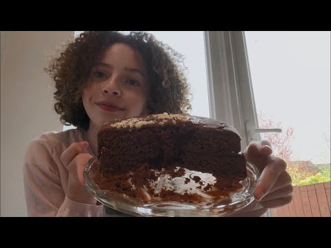 ASMR | Eating HOMEMADE Chocolate Cake 🍫🍰 | NO TALKING 🤫*