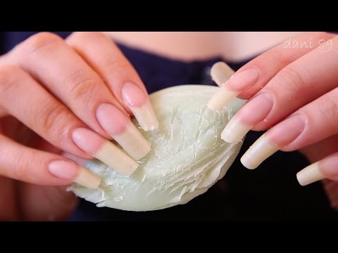 ASMR: Scraping & Scratching a bar of soap with natural nails (WITHOUT nail polish) nail-resistance