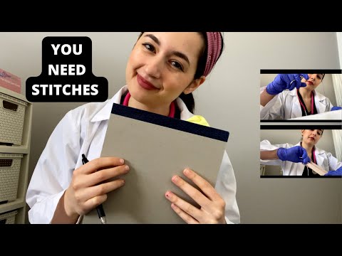 ASMR| Medical Exam| Urgent care, You Need Stitches! (soft spoken, personal attention, relaxation)