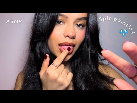ASMR~ Bestie Does Spit Painting Makeup On YOU💦💄 Mouth Sounds & Hand Movements