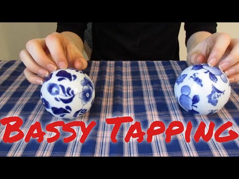 asmr | bassy tapping and clicking with porcelain and glass - no talking