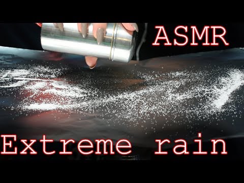 ASMR ♥ INTENSE RAIN SOUNDS - Pouring salt on tin foil, parchment paper & a small plastic bag.