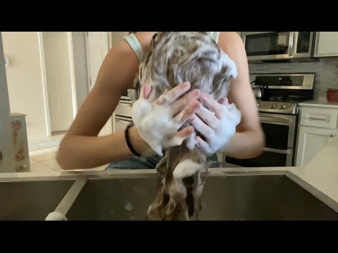 ASMR Shampoo Hair Wash In The Sink - Morten’s Custom Video-