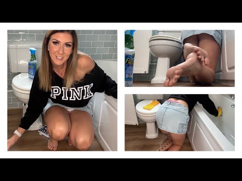 ASMR Bath Cleaning - Clean With Me Housewife Chores