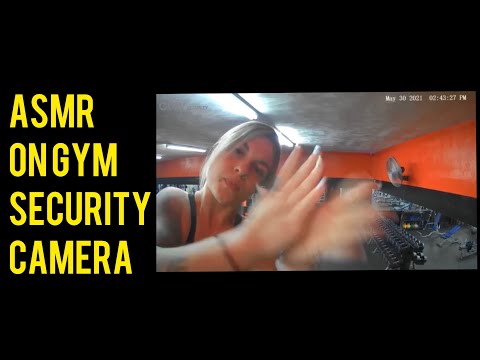 fast & aggressive asmr on gym security camera, random triggers (looped)
