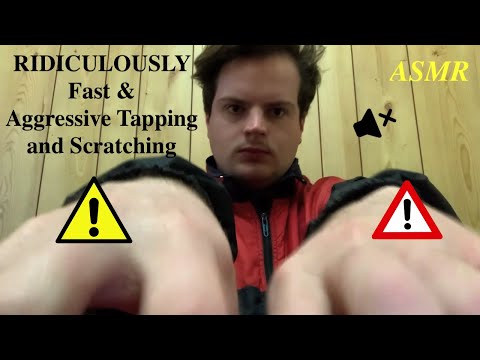 Ridiculously Fast & Aggressive ASMR Tapping and Scratching (Lofi) [No Talking]