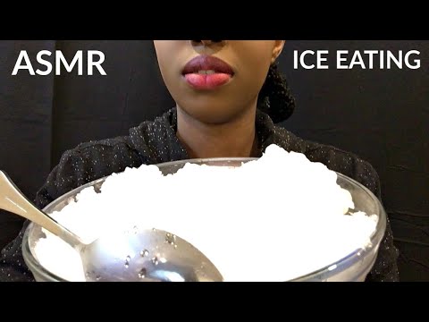 ASMR POWDERY SNOW ICE EATING | MESSY EASTING SHOW..❄️❄️❄️⛄️⛄️