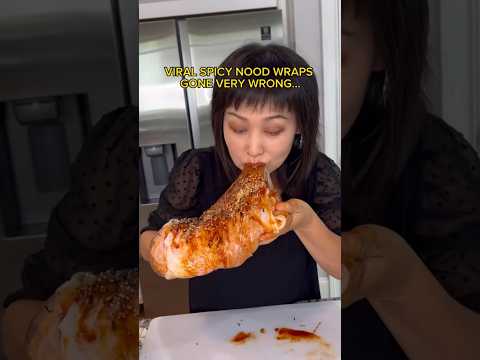 GIANT SPICY NOODLE WRAPS #mukbang #shorts #viral