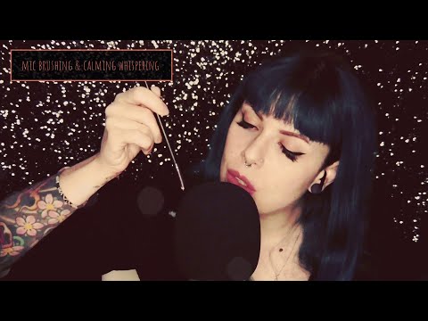 Mic brushing and calming slow whispering 🖌🎤💋 (ASMR ita/eng)