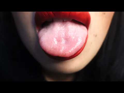 ASMR lens lick mouth sounds for relaxation