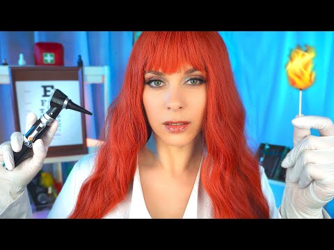 ASMR Ear Cleaning 🔥 FIRE and WATER 💧 treatment Otoscope Ear Cupping