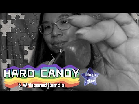 ASMR HARD CANDY SENSITIVE MOUTH SOUNDS & WHISPER RAMBLE (Calming Whispers, Hand Movements) 🍬😋