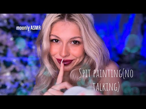 ASMR-upclose spit painting🐰💦*roleplay*(wet,visuals,no talking…)