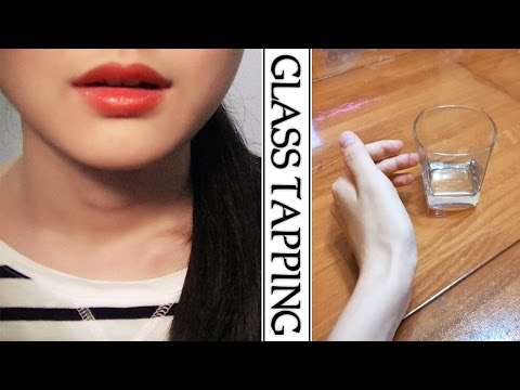 ASMR | Soft Whispering + Gentle Glass Tapping | 3D Binaural