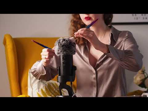 ASMR Binaural Microphone Brushing  (no talking)