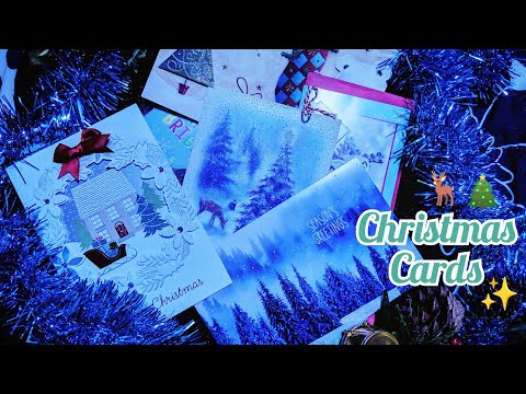 ASMR Tracing & Tapping Christmas Cards (repeating words)