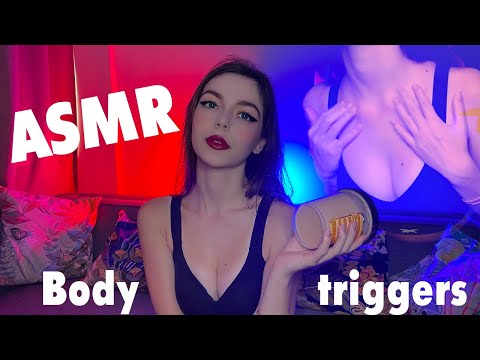 ASMR | Body Triggers & fast fabric scratching, skin sounds and collarbone tapping Tingles✨ | Elanika