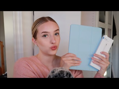 Asmr Unbox my new IPad with me 🫶🏻 Whispering, Tapping, Foil Sounds