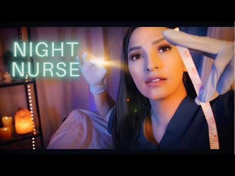 ASMR Night Nurse | Face Mapping Sleep Clinic Roleplay + Measuring You, Soft Spoken